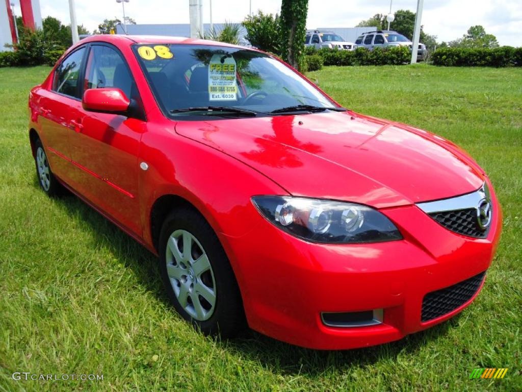 2008 MAZDA3 i Sport Sedan - True Red / Black photo #14