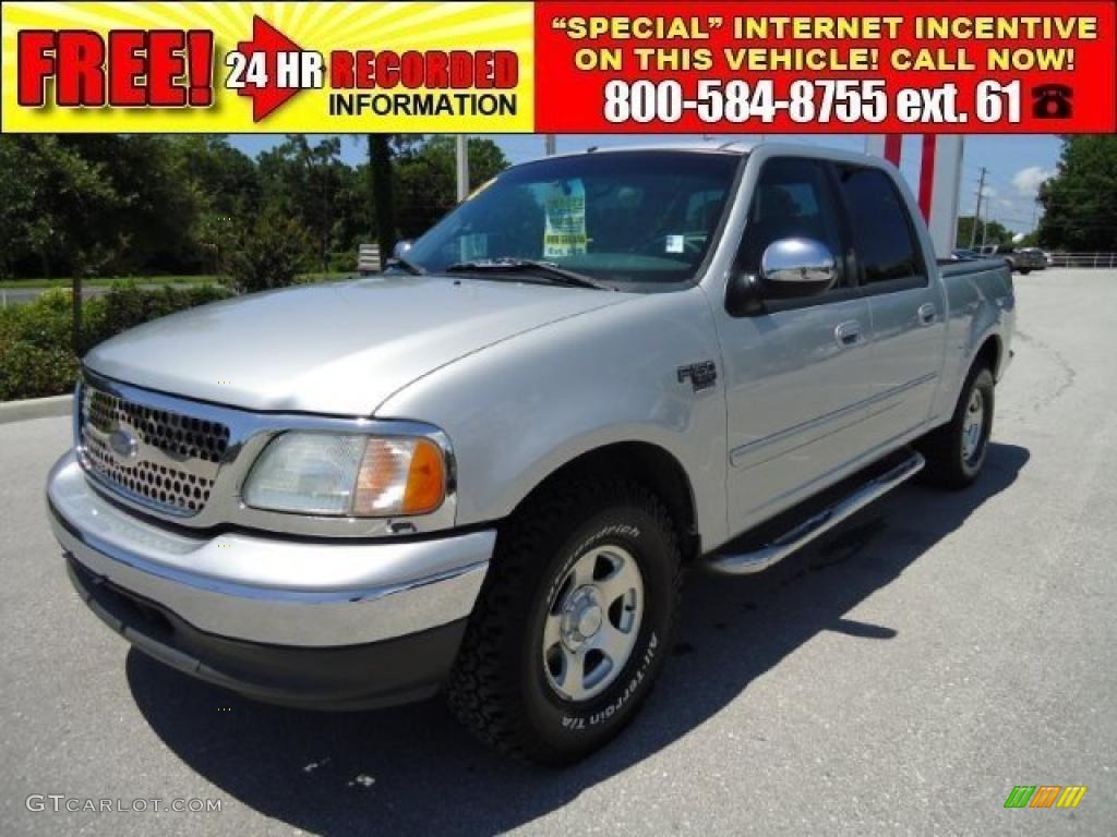 2002 F150 XLT SuperCrew - Silver Metallic / Medium Graphite photo #1