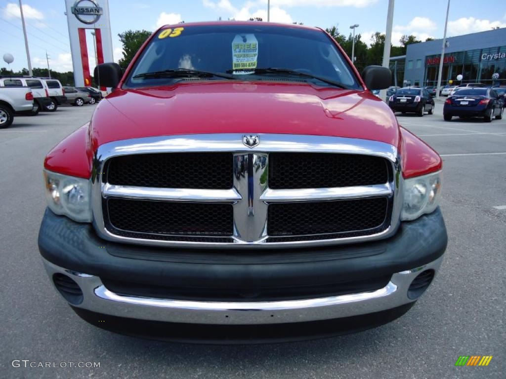 2003 Ram 1500 ST Regular Cab - Flame Red / Gray photo #11