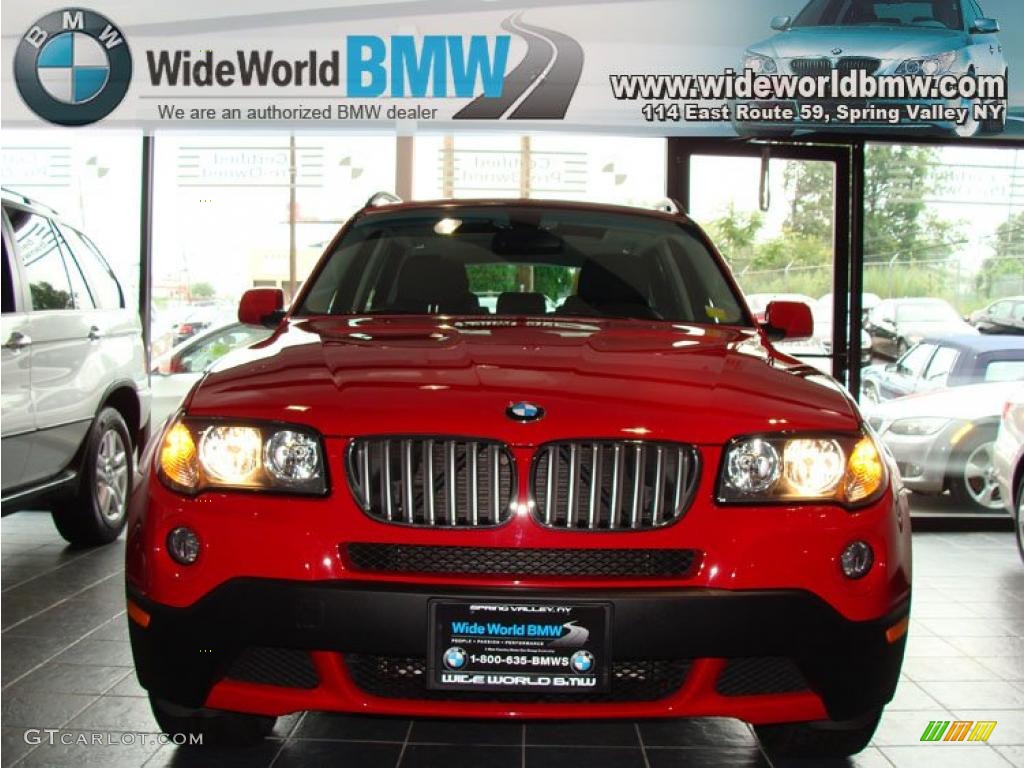 2008 X3 3.0si - Crimson Red / Black photo #2