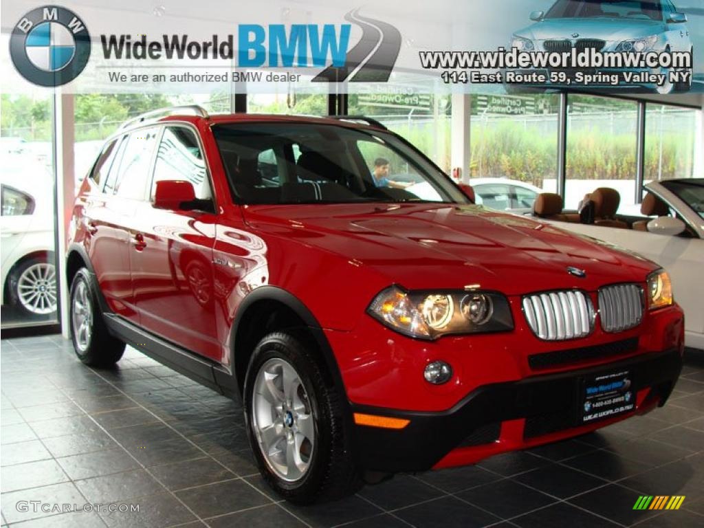 2008 X3 3.0si - Crimson Red / Black photo #3