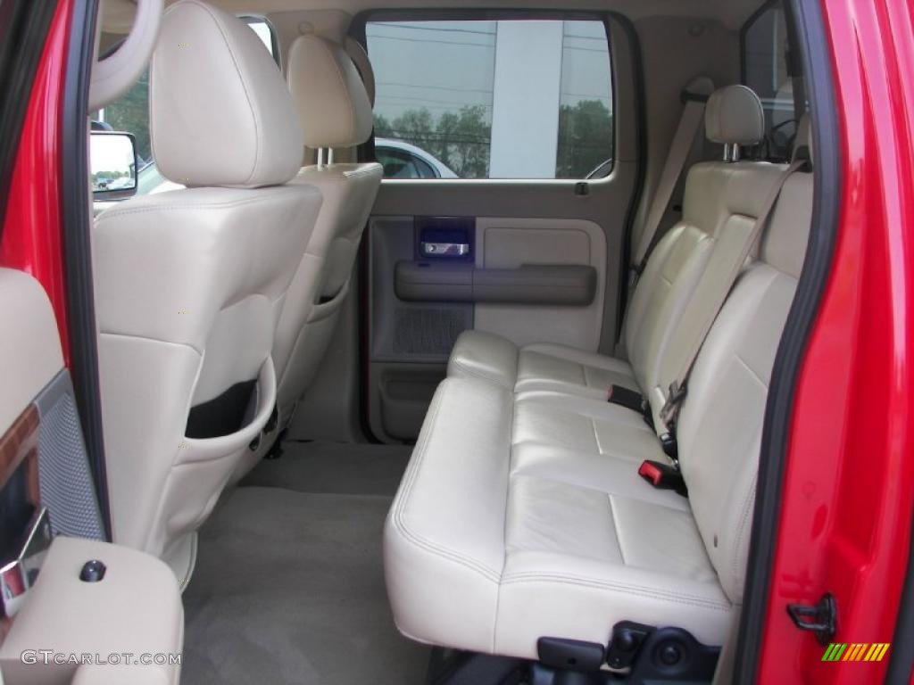 2004 F150 Lariat SuperCrew 4x4 - Bright Red / Tan photo #6