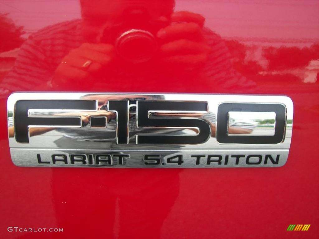 2004 F150 Lariat SuperCrew 4x4 - Bright Red / Tan photo #9