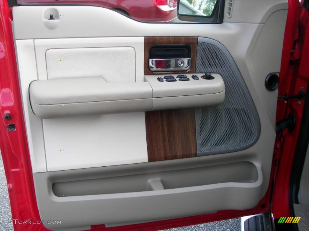 2004 F150 Lariat SuperCrew 4x4 - Bright Red / Tan photo #12