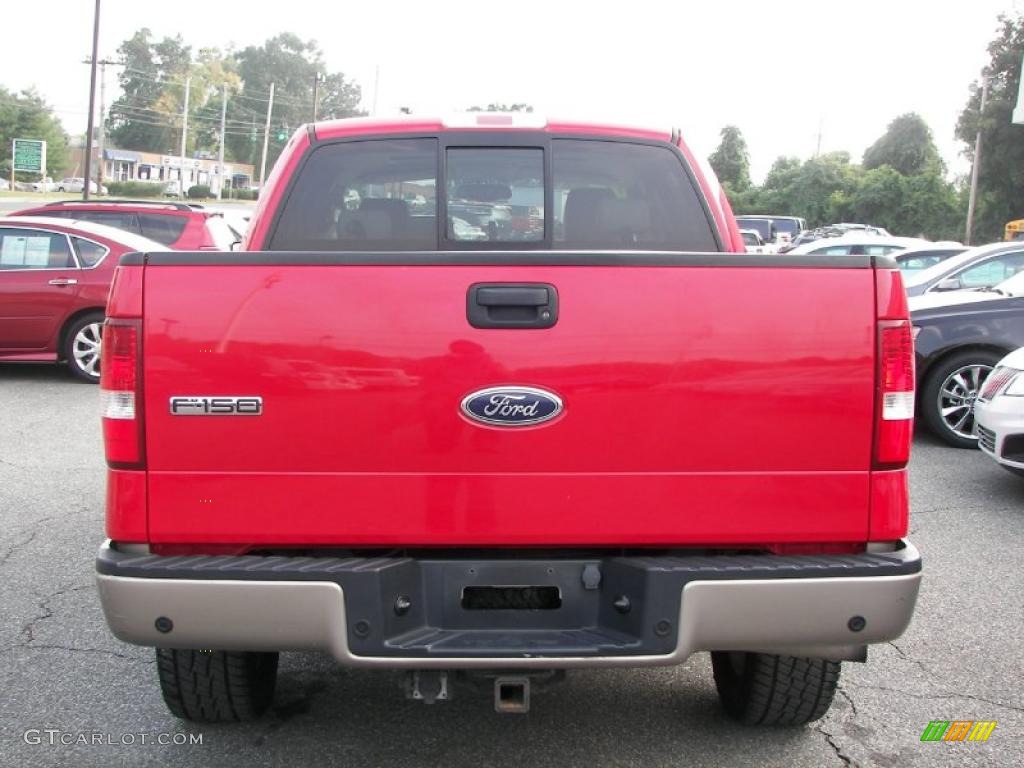 2004 F150 Lariat SuperCrew 4x4 - Bright Red / Tan photo #23