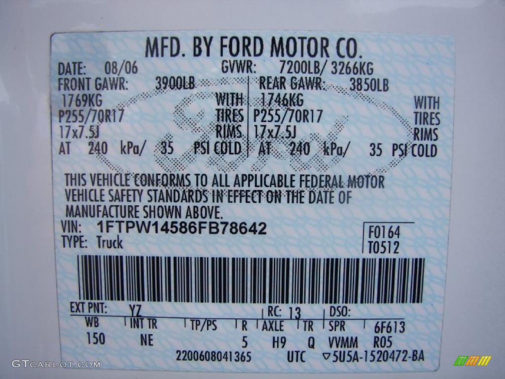 2006 F150 XLT SuperCrew 4x4 - Oxford White / Medium/Dark Flint photo #13