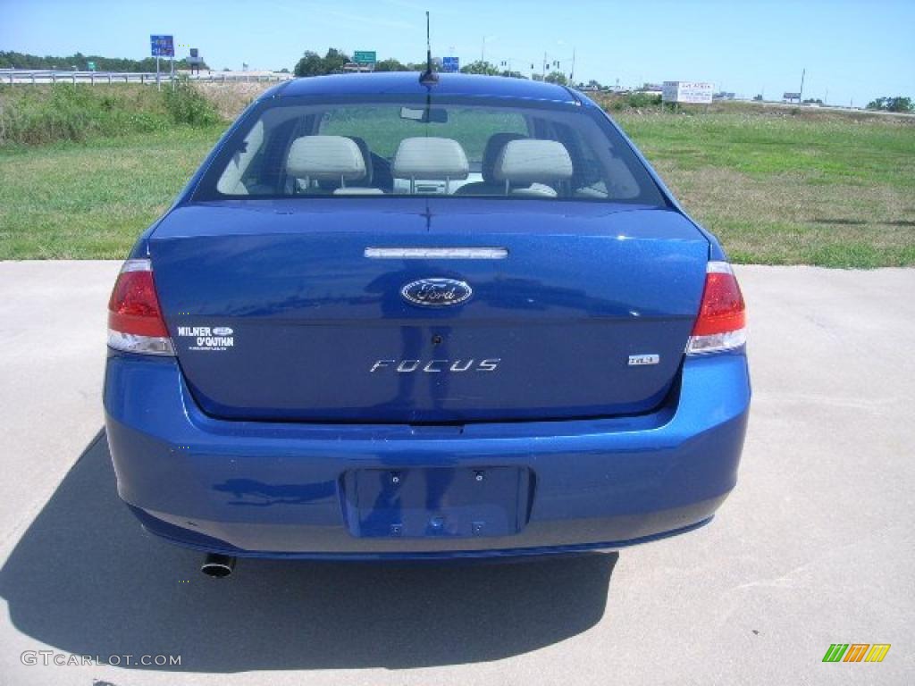 2009 Focus SEL Sedan - Vista Blue Metallic / Medium Stone photo #7