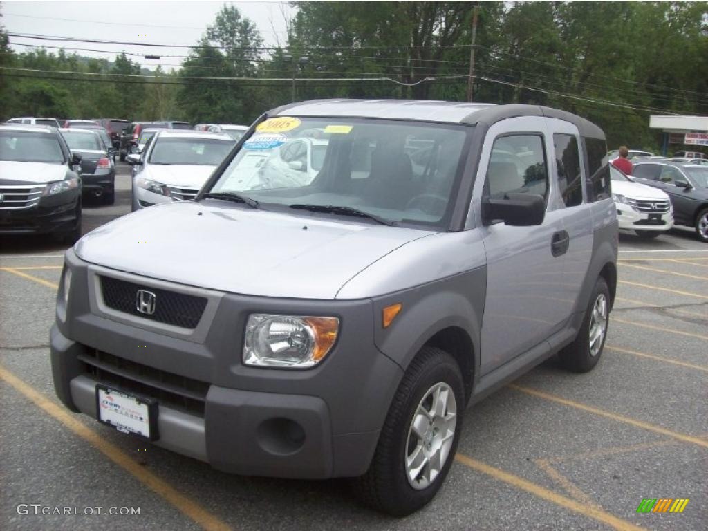 2005 Element LX AWD - Satin Silver Metallic / Gray/Blue photo #20