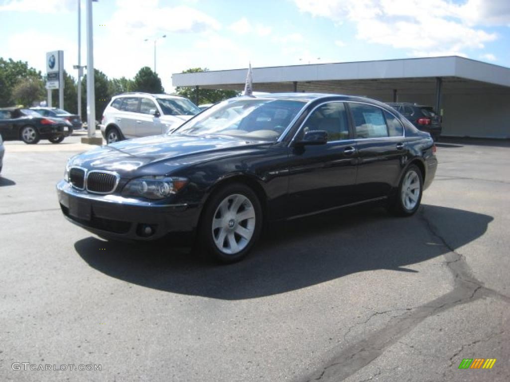 2008 7 Series 750Li Sedan - Monaco Blue Metallic / Beige photo #1