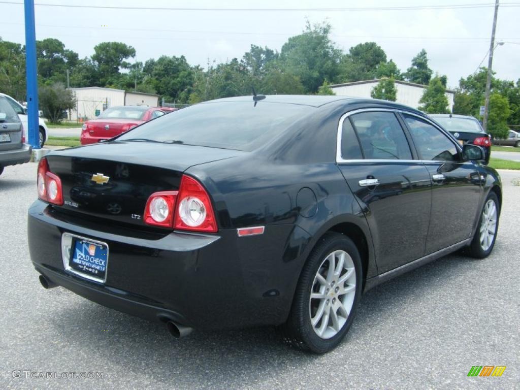 2008 Malibu LTZ Sedan - Black Granite Metallic / Ebony/Brick Red photo #5