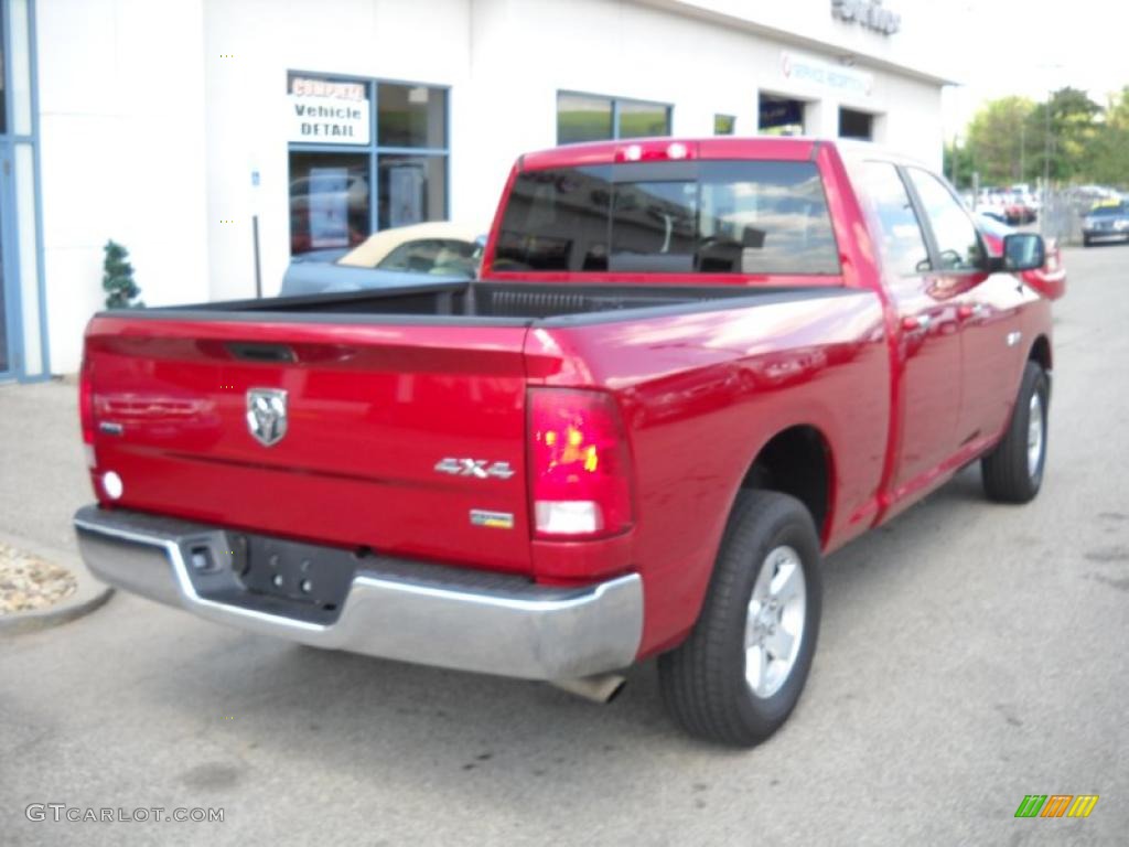 2009 Ram 1500 SLT Quad Cab 4x4 - Inferno Red Crystal Pearl / Dark Slate/Medium Graystone photo #2