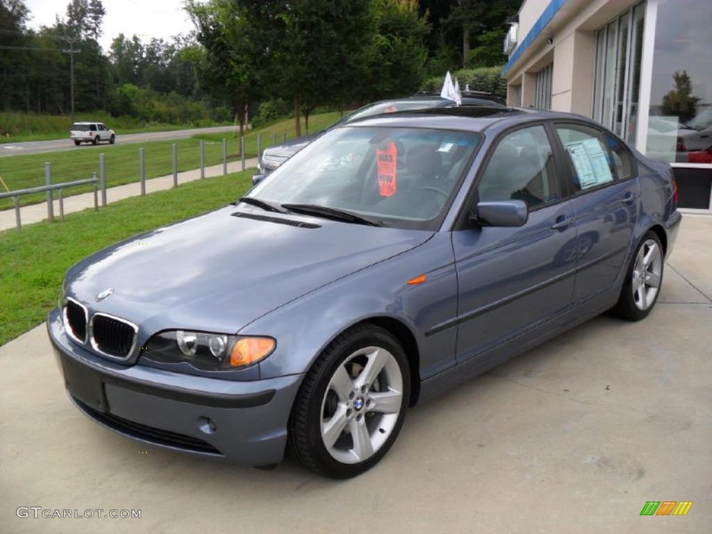 2005 3 Series 325i Sedan - Steel Blue Metallic / Grey photo #1