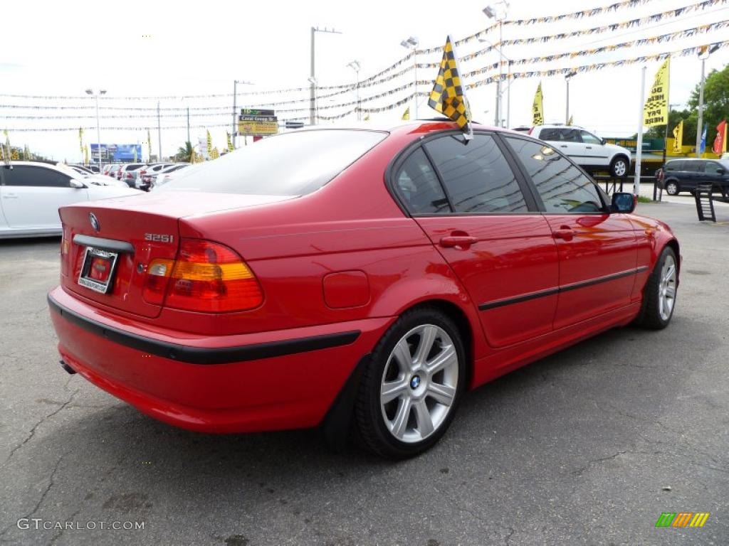 2003 3 Series 325i Sedan - Electric Red / Sand photo #6