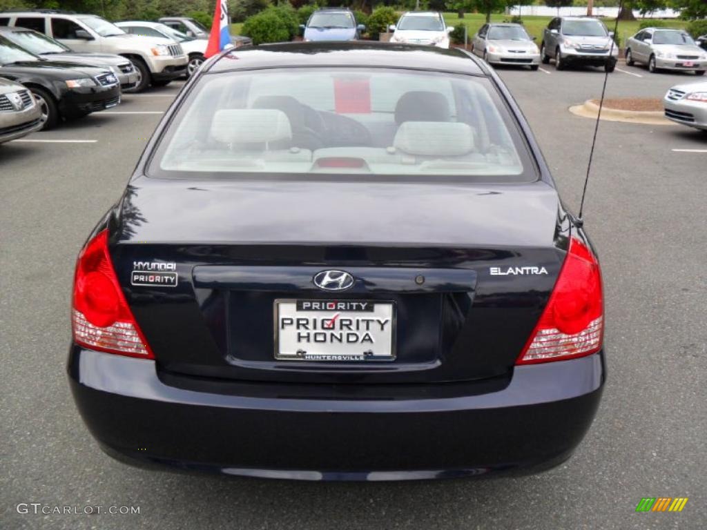 2006 Elantra GLS Sedan - Moonlit Dark Blue / Gray photo #3