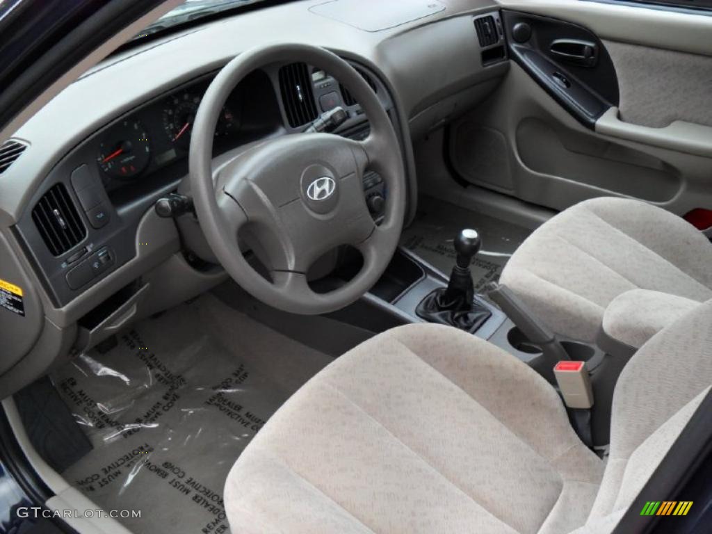 2006 Elantra GLS Sedan - Moonlit Dark Blue / Gray photo #25