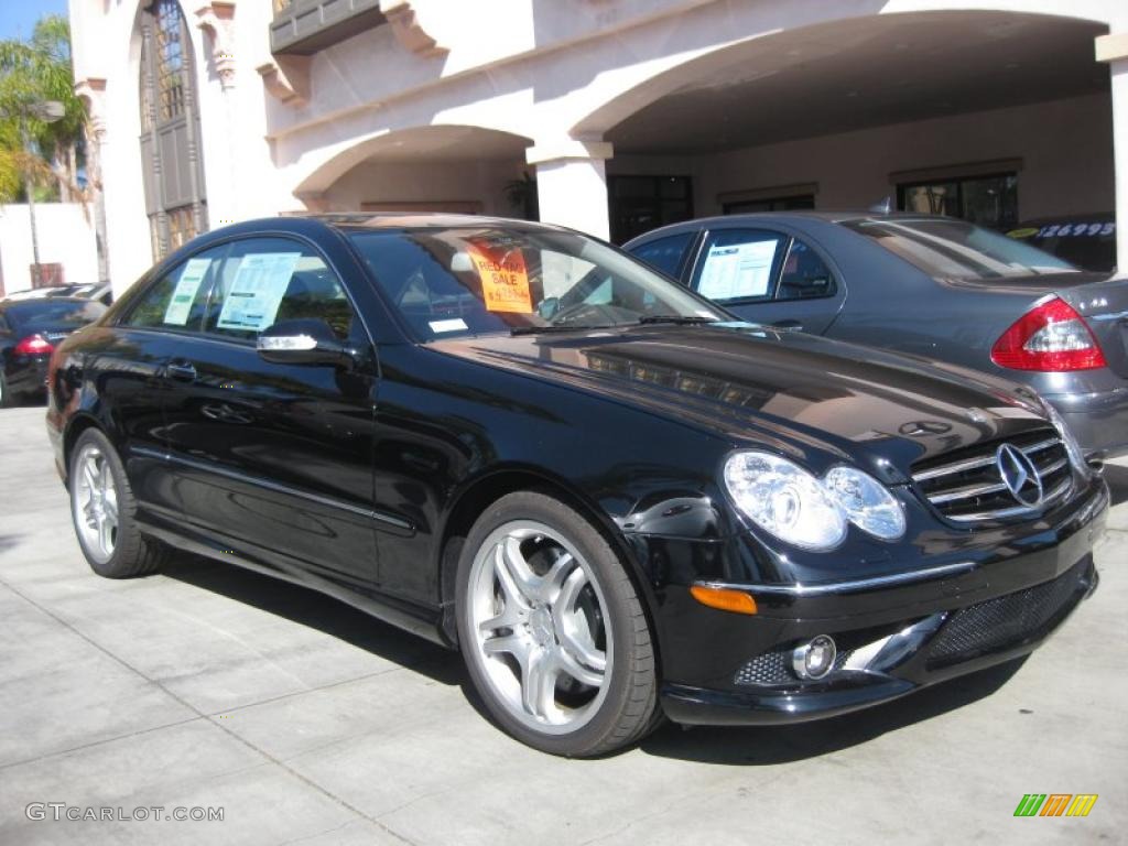 2009 CLK 550 Coupe - Black / Black photo #1