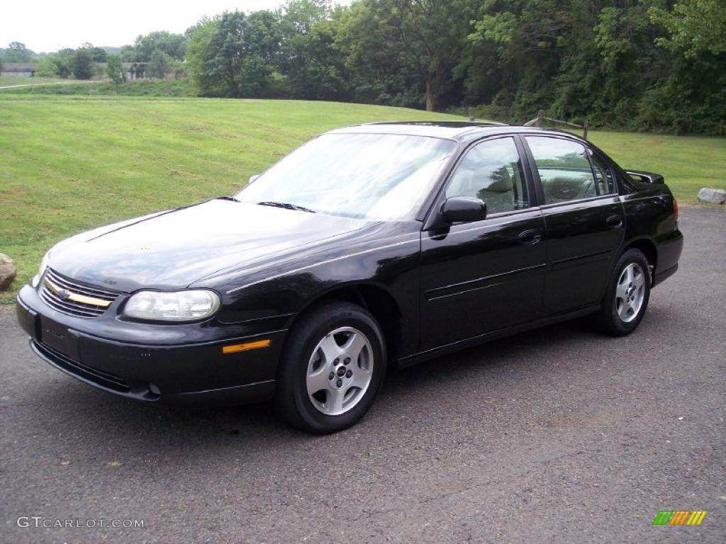 2003 Malibu LS Sedan - Black / Gray photo #2