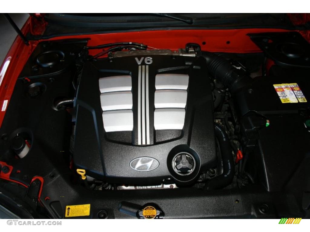 2003 Tiburon GT V6 - Rally Red / Black photo #37