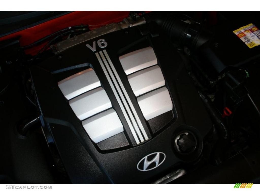2003 Tiburon GT V6 - Rally Red / Black photo #38