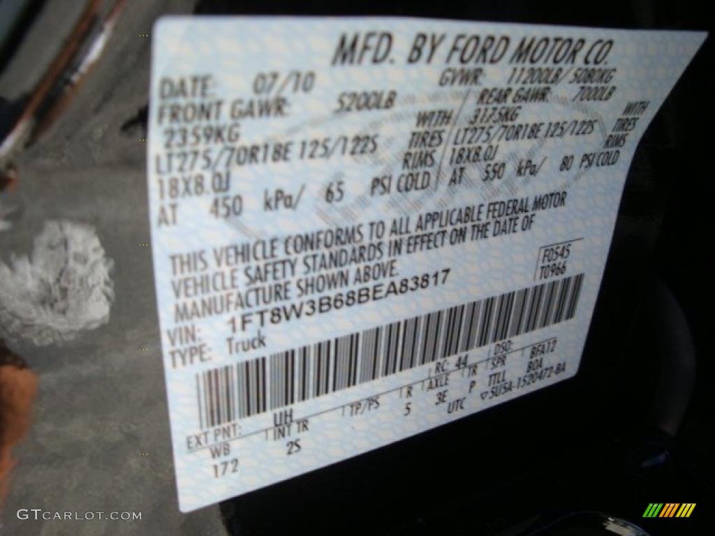 2011 F350 Super Duty XLT Crew Cab 4x4 - Tuxedo Black / Steel photo #19