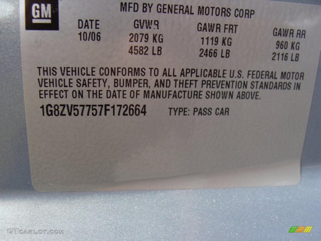 2007 Aura XR - Ocean Mist Metallic / Black photo #25