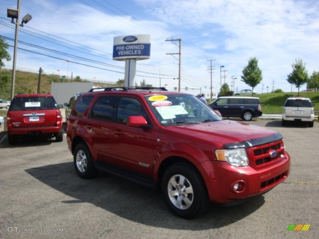 2008 Escape Limited 4WD - Redfire Metallic / Charcoal photo #1