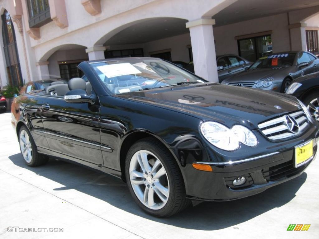 2009 CLK 350 Cabriolet - Black / Black photo #1