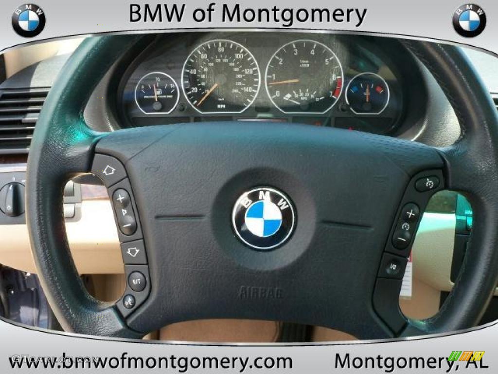 2002 3 Series 325i Sedan - Steel Blue Metallic / Beige photo #26