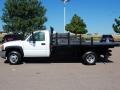 2007 Summit White GMC Sierra 3500HD SLE Crew Cab 4x4 Dually Flat Bed  photo #4