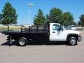 2007 Summit White GMC Sierra 3500HD SLE Crew Cab 4x4 Dually Flat Bed  photo #11