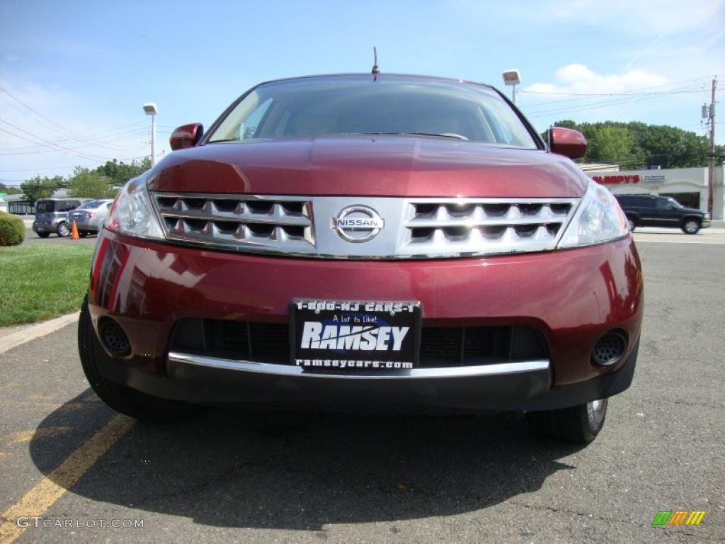 2007 Murano S AWD - Merlot Pearl / Cafe Latte photo #2