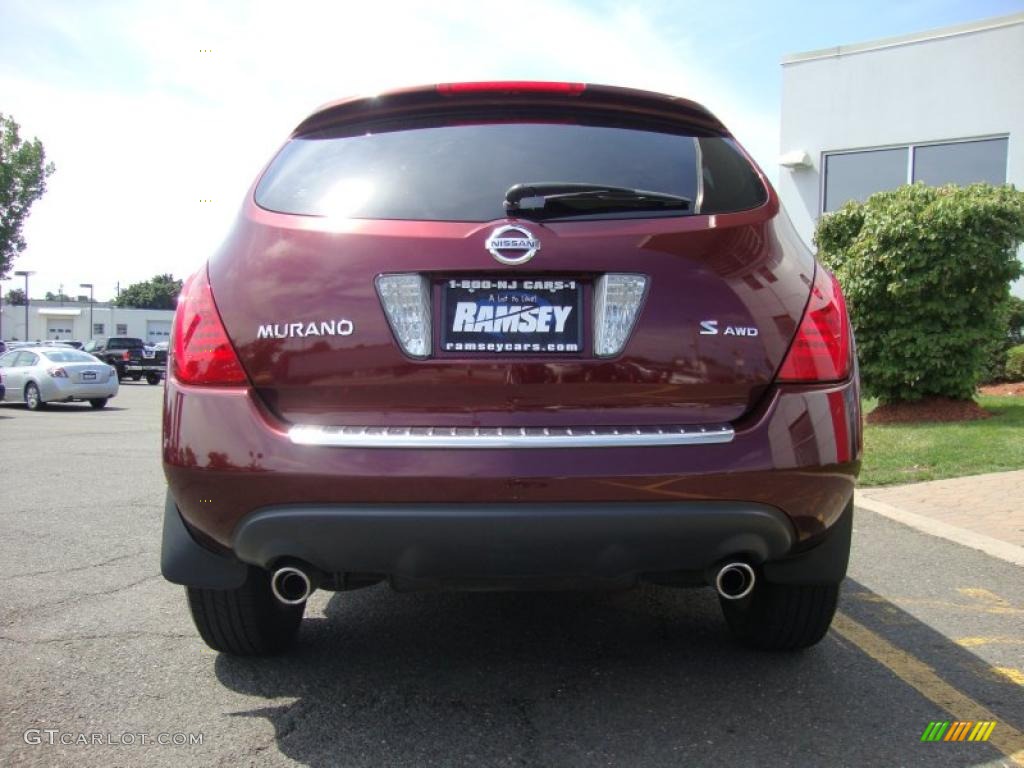 2007 Murano S AWD - Merlot Pearl / Cafe Latte photo #5
