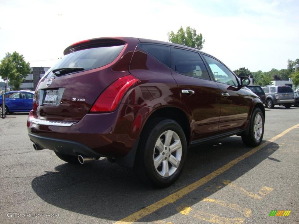 2007 Murano S AWD - Merlot Pearl / Cafe Latte photo #6