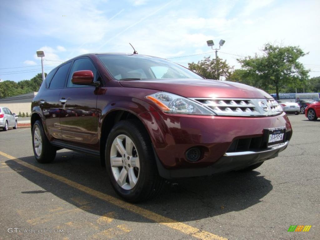 2007 Murano S AWD - Merlot Pearl / Cafe Latte photo #8