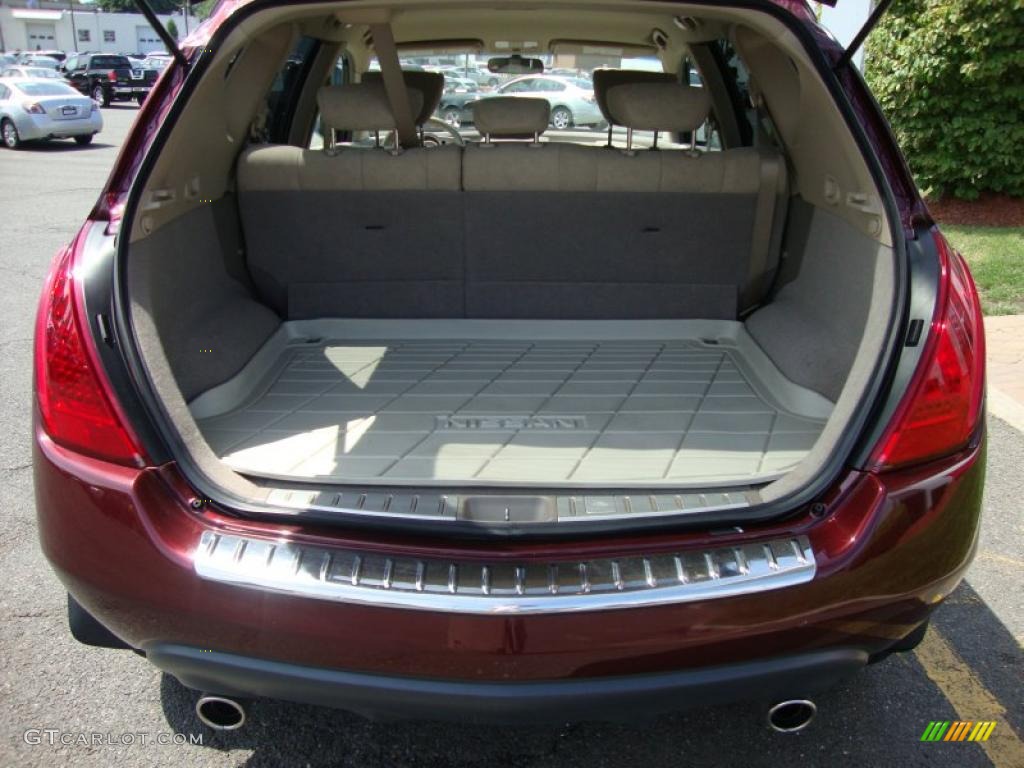 2007 Murano S AWD - Merlot Pearl / Cafe Latte photo #21