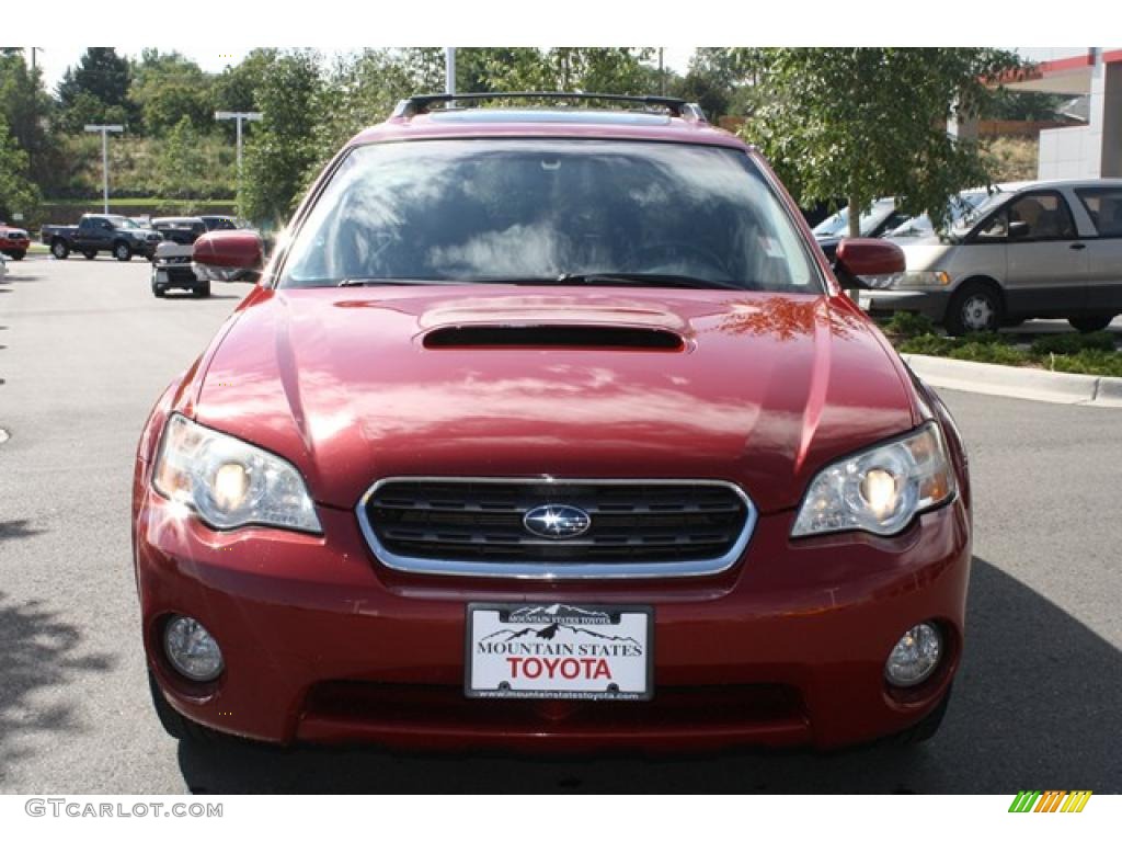 2006 Outback 2.5 XT Limited Wagon - Garnet Red Pearl / Off Black photo #6