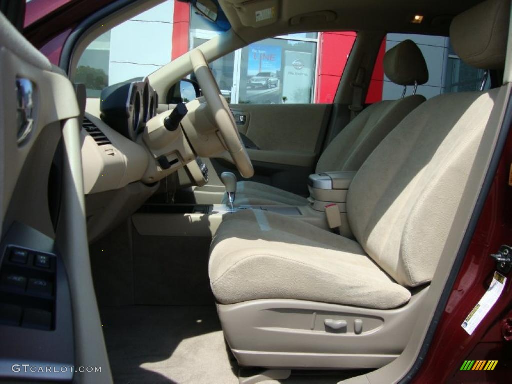 2007 Murano S AWD - Merlot Pearl / Cafe Latte photo #36