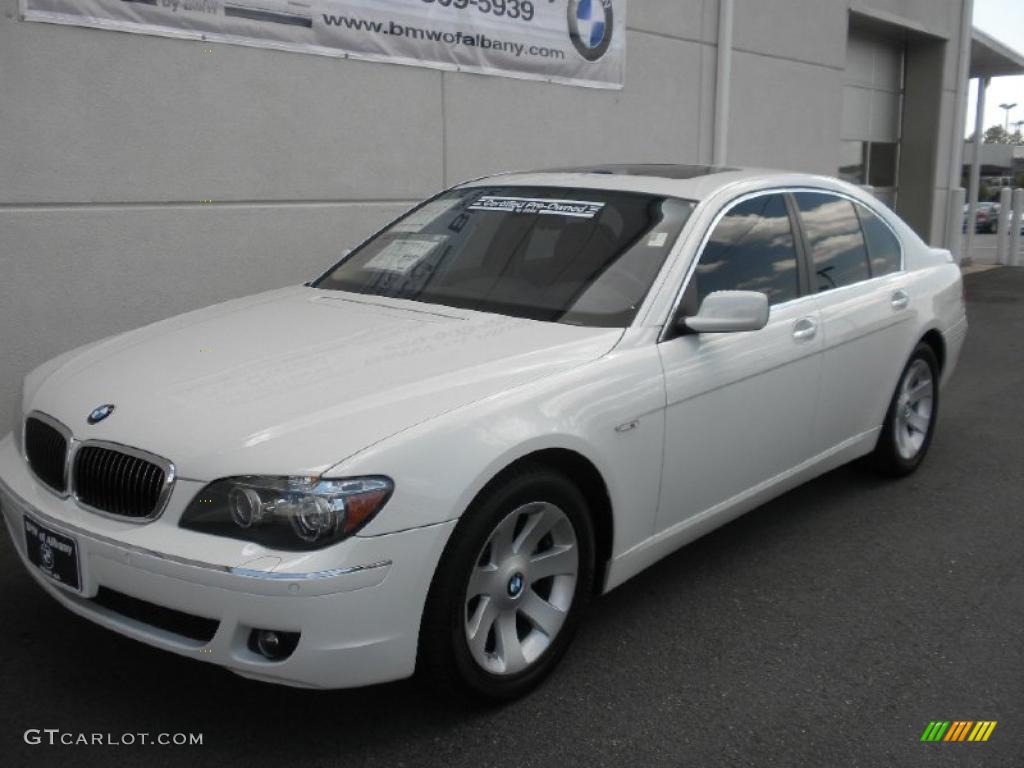 2008 7 Series 750i Sedan - Alpine White / Natural Brown photo #2