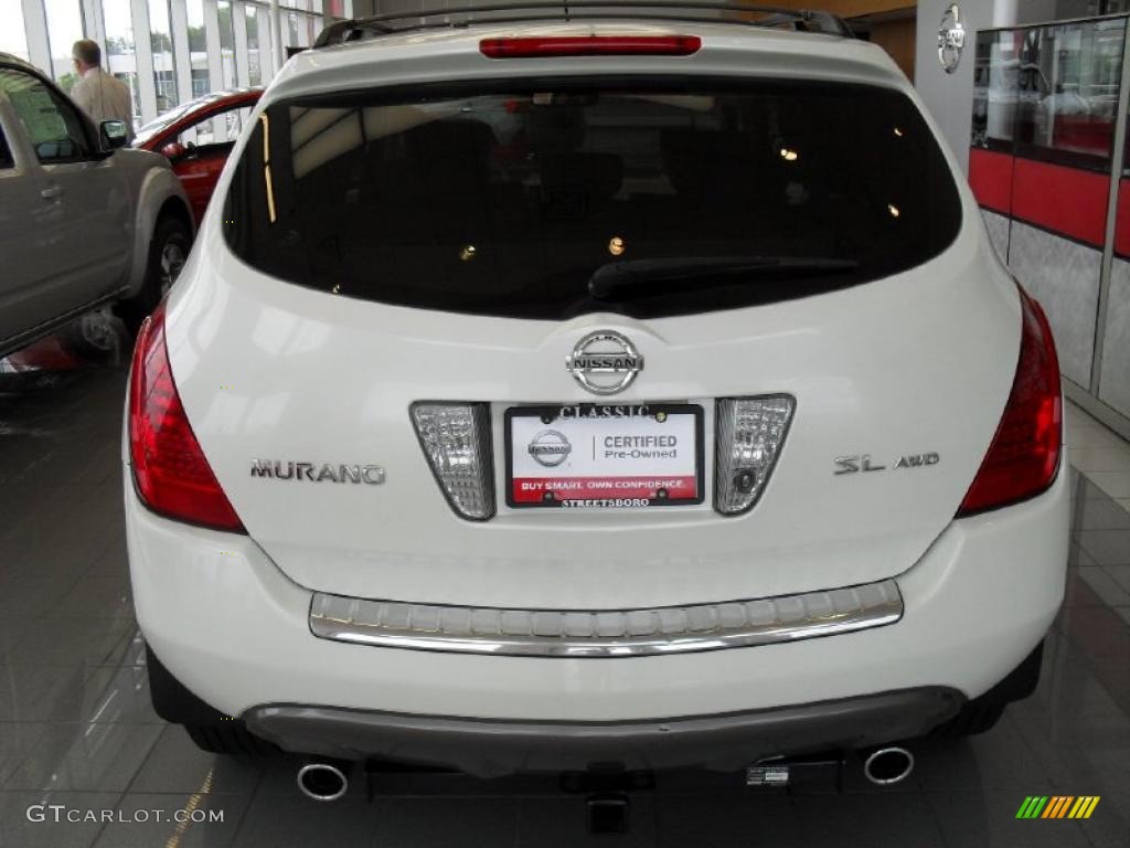 2007 Murano SL AWD - Glacier Pearl White / Cafe Latte photo #6