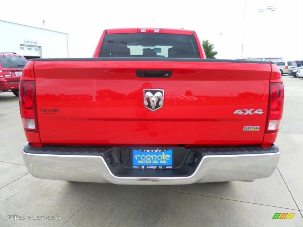 2011 Ram 1500 ST Quad Cab 4x4 - Flame Red / Dark Slate Gray/Medium Graystone photo #3