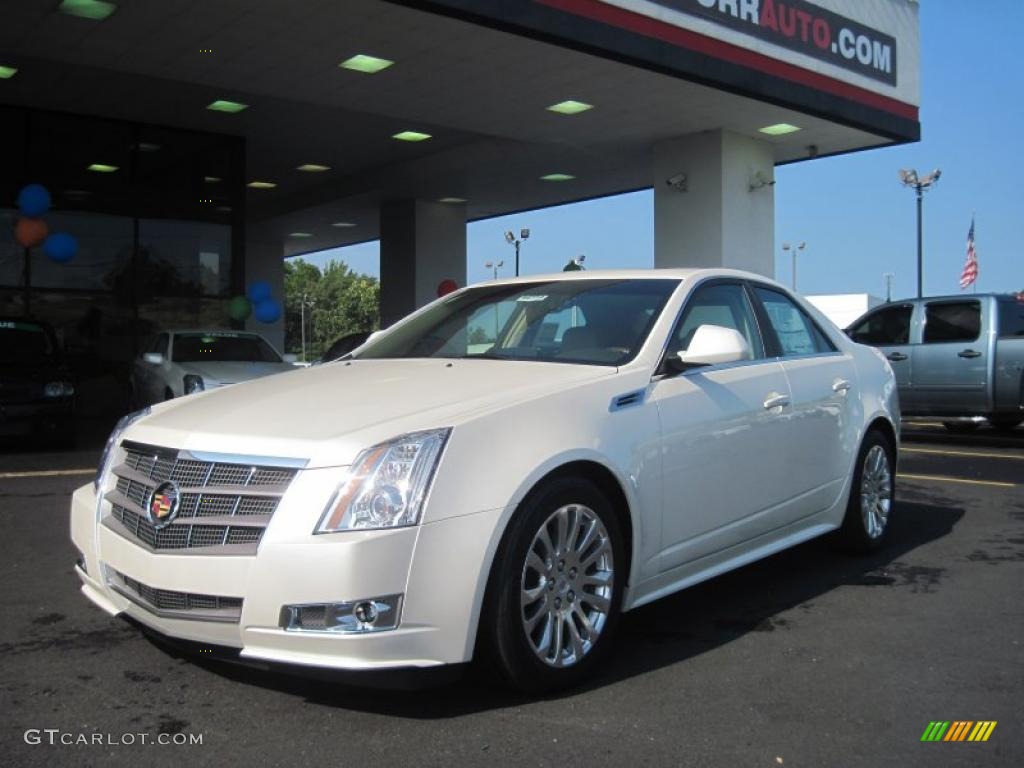 2010 CTS 3.6 Premium Sedan - White Diamond Tricoat / Cashmere/Cocoa photo #1