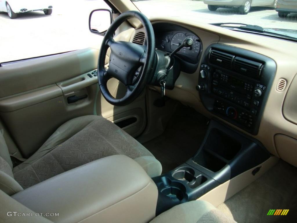 2001 Explorer XLT 4x4 - Spruce Green Metallic / Medium Prairie Tan photo #19