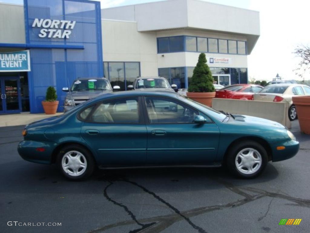 1997 Taurus GL - Pacific Green Metallic / Saddle photo #2