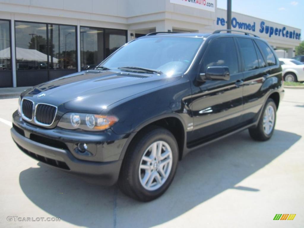 2006 X5 3.0i - Black Sapphire Metallic / Black photo #1