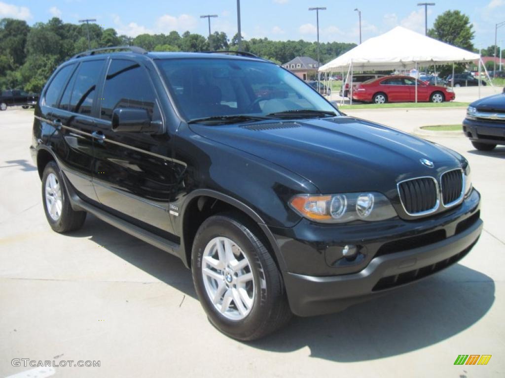 2006 X5 3.0i - Black Sapphire Metallic / Black photo #2