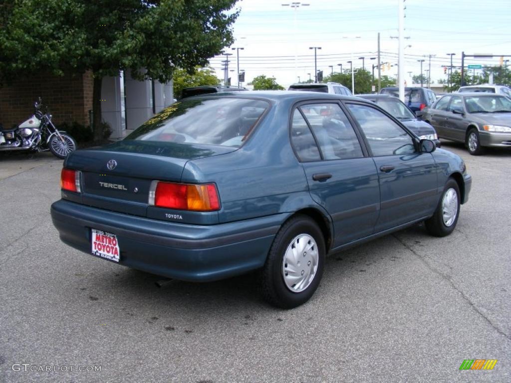 1993 Tercel DX Sedan - Teal Mist / Gray photo #3