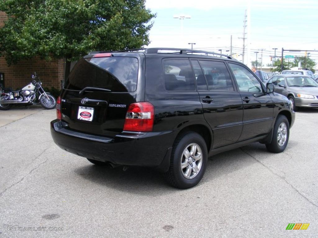 2005 Highlander V6 - Black / Gray photo #3