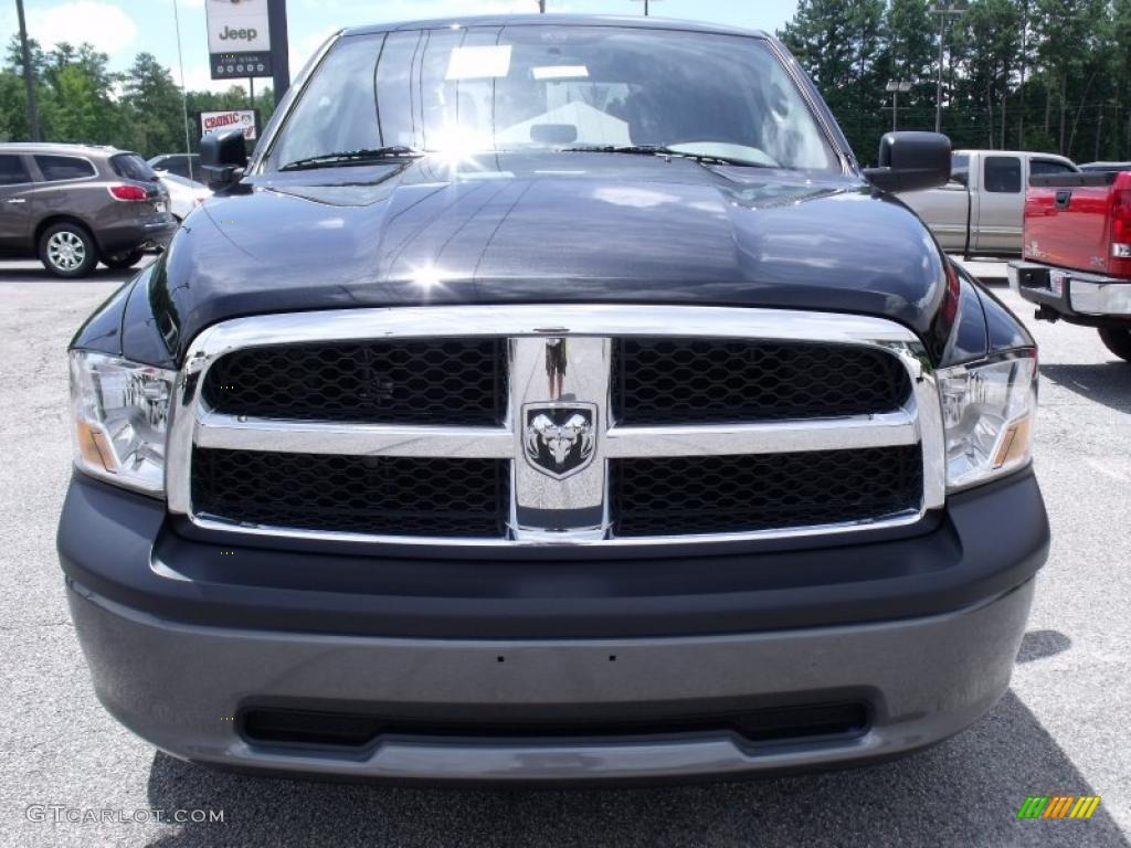 2011 Ram 1500 ST Crew Cab - Brilliant Black Crystal Pearl / Dark Slate Gray/Medium Graystone photo #3