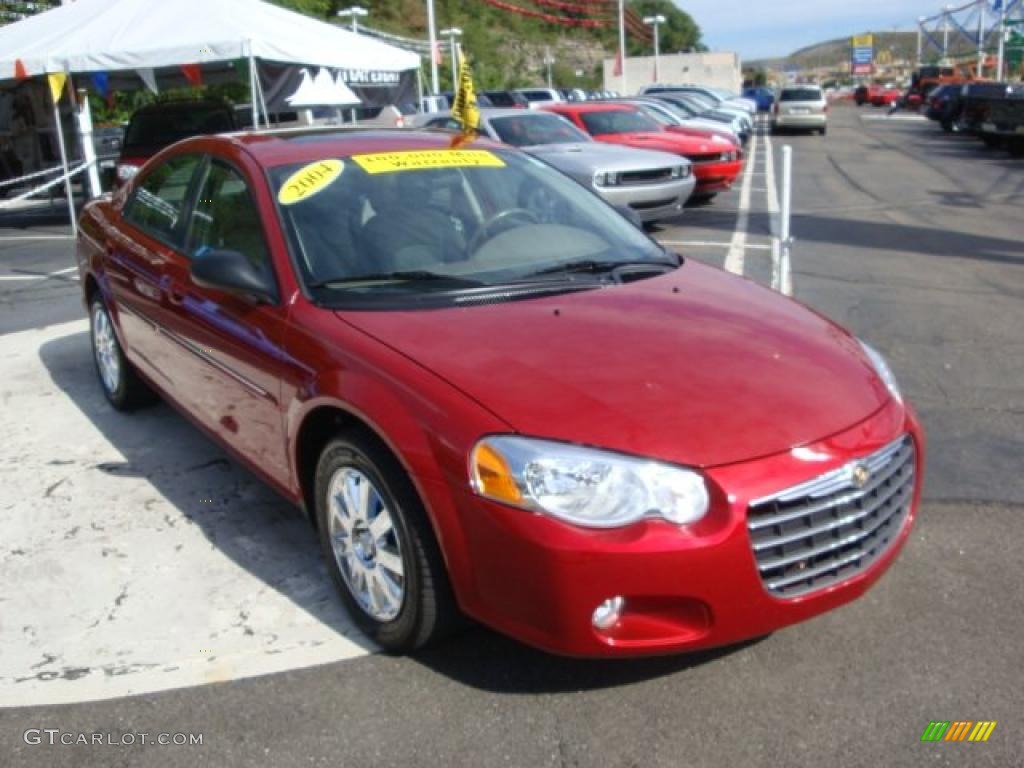 2004 Sebring Limited Sedan - Inferno Red Pearl / Taupe photo #6