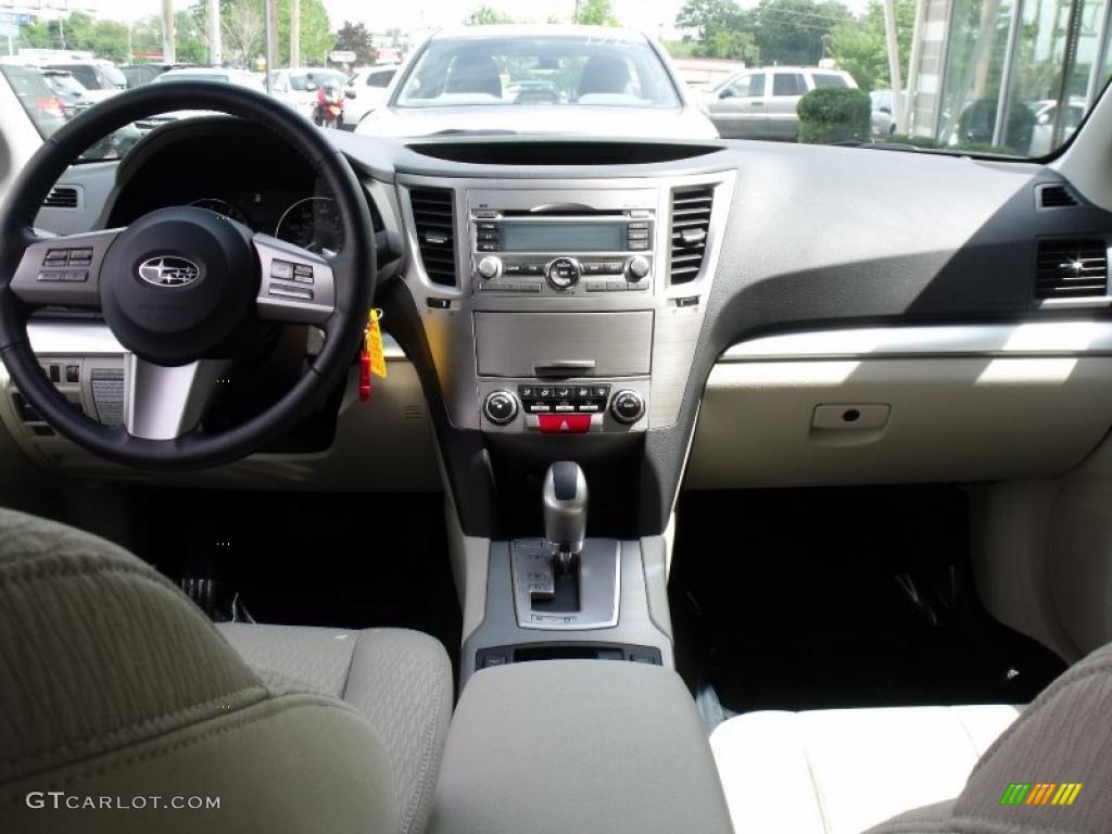 2010 Outback 2.5i Premium Wagon - Crystal Black Silica / Warm Ivory photo #14